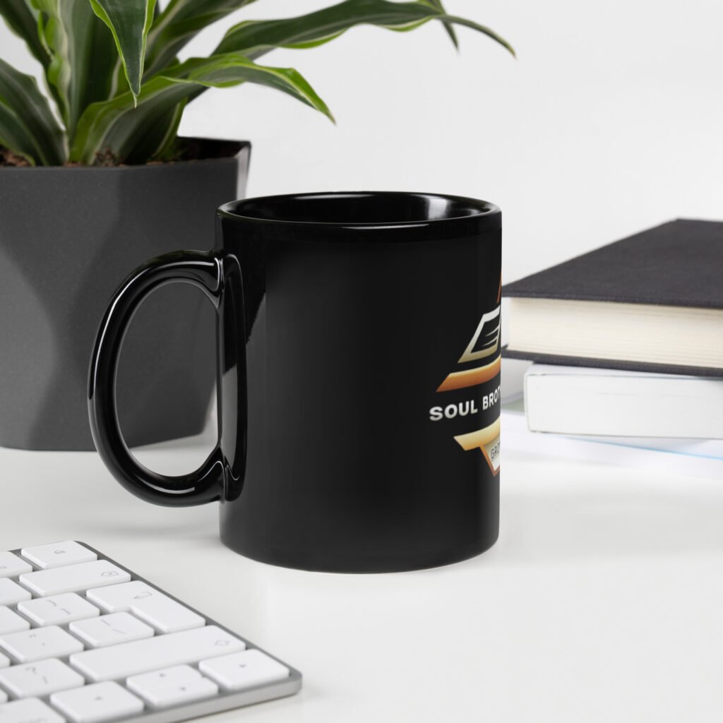 Soul Brother Motivation Black Glossy Mug