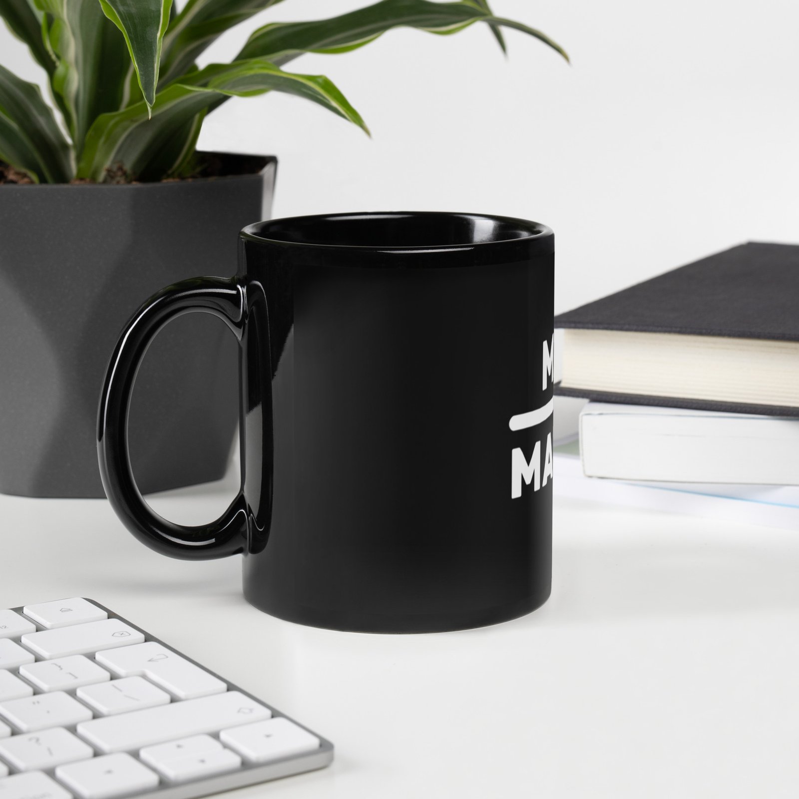 Mind Over Matter Black Glossy Mug - Image 2