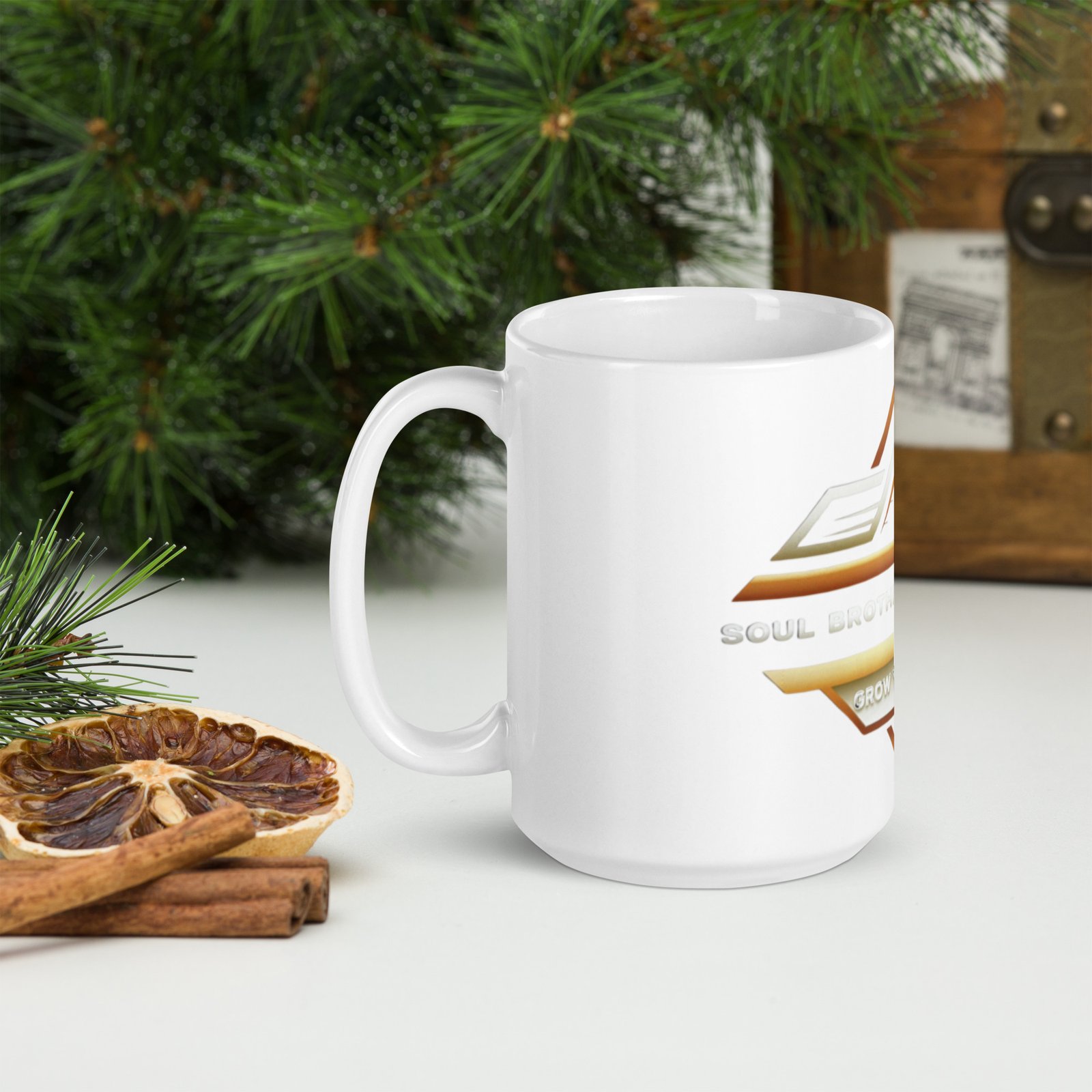 Soul Brother Motivation White glossy mug - Image 4
